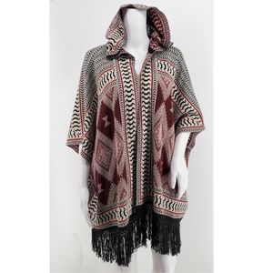 HP Topshop Hooded Open Front Poncho UK S/ US 4-6